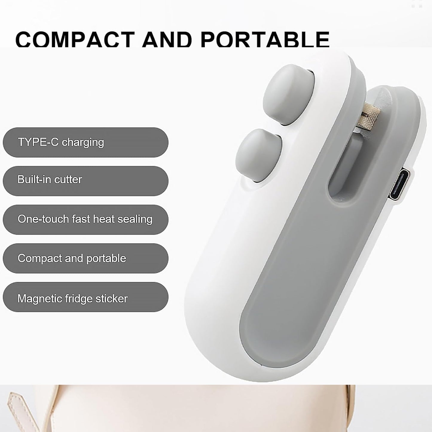 ComfortCornerUs™ 2-in-1 Mini Heat Sealer - Seal & Cutter