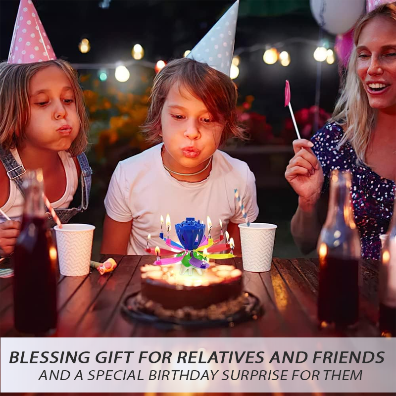 2025🎂 ToyTinker™ Glow Petal Spinning Musical Birthday Candle