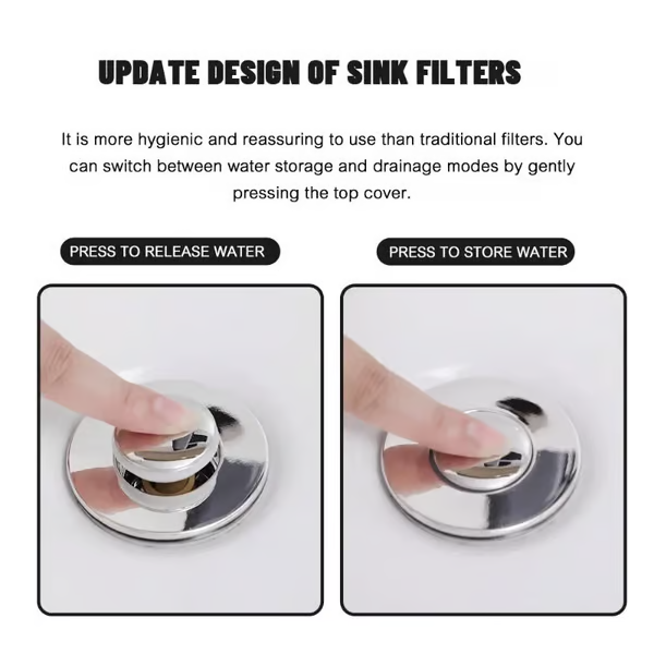 BubblyNest™ Pop Up Sink Drain Strainer