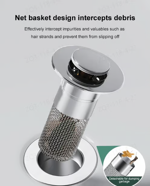 BubblyNest™ Pop Up Sink Drain Strainer