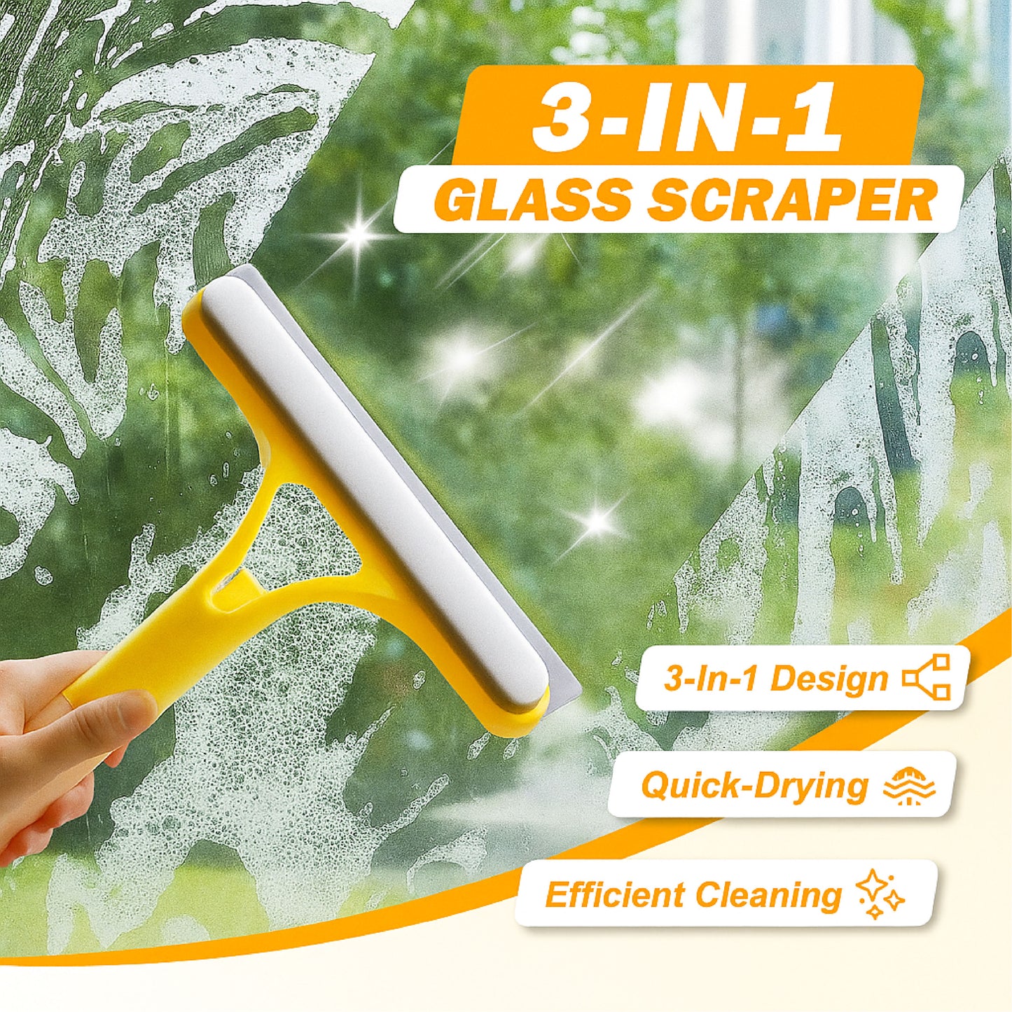 š„TikTok Hot Sellers- ComfortCornerUs⢠3 in 1 Glass Cleaning Spray Squeegee Scraper
