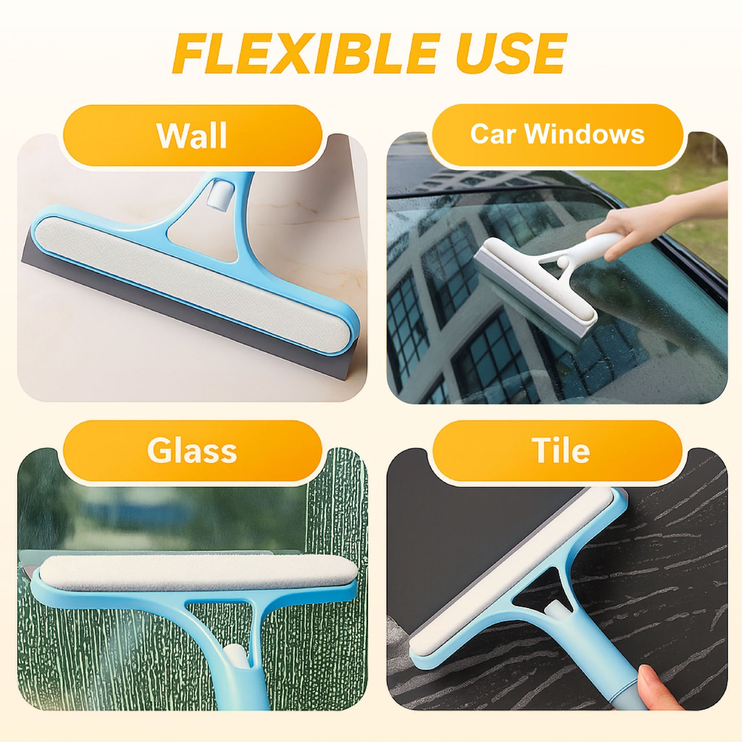 š„TikTok Hot Sellers- ComfortCornerUs⢠3 in 1 Glass Cleaning Spray Squeegee Scraper