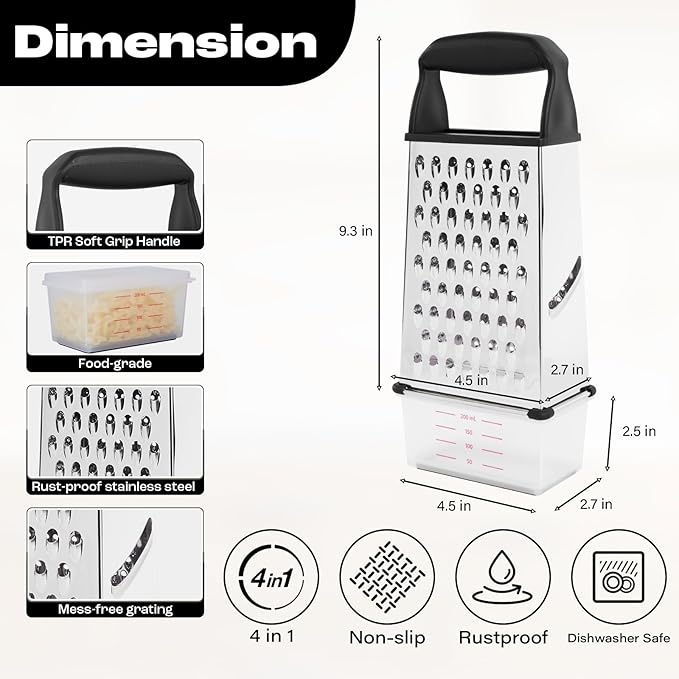 ComfortCornerUs™ 4-Sided Box Grater