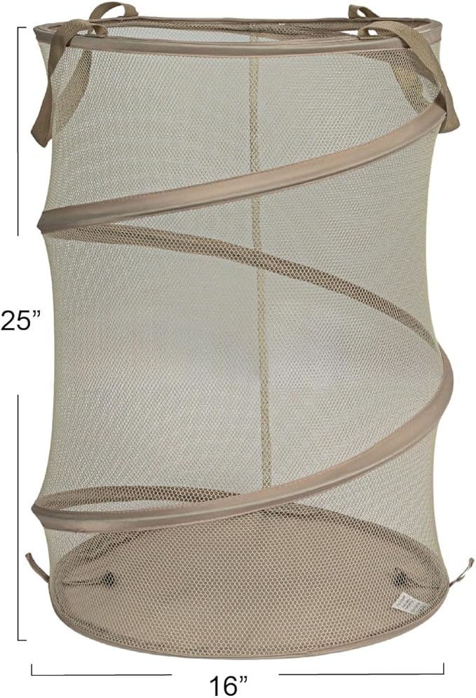 ComfortCornerUs™ Collapsible Mesh Laundry Basket