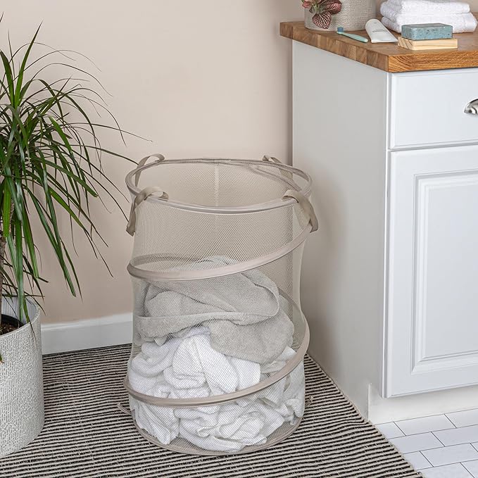 ComfortCornerUs™ Collapsible Mesh Laundry Basket