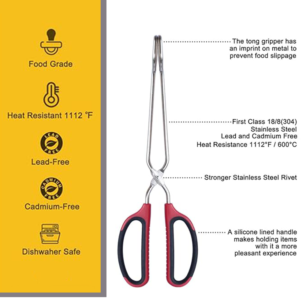 ComfortCornerUs™ Durable Stainless Scissor Tong