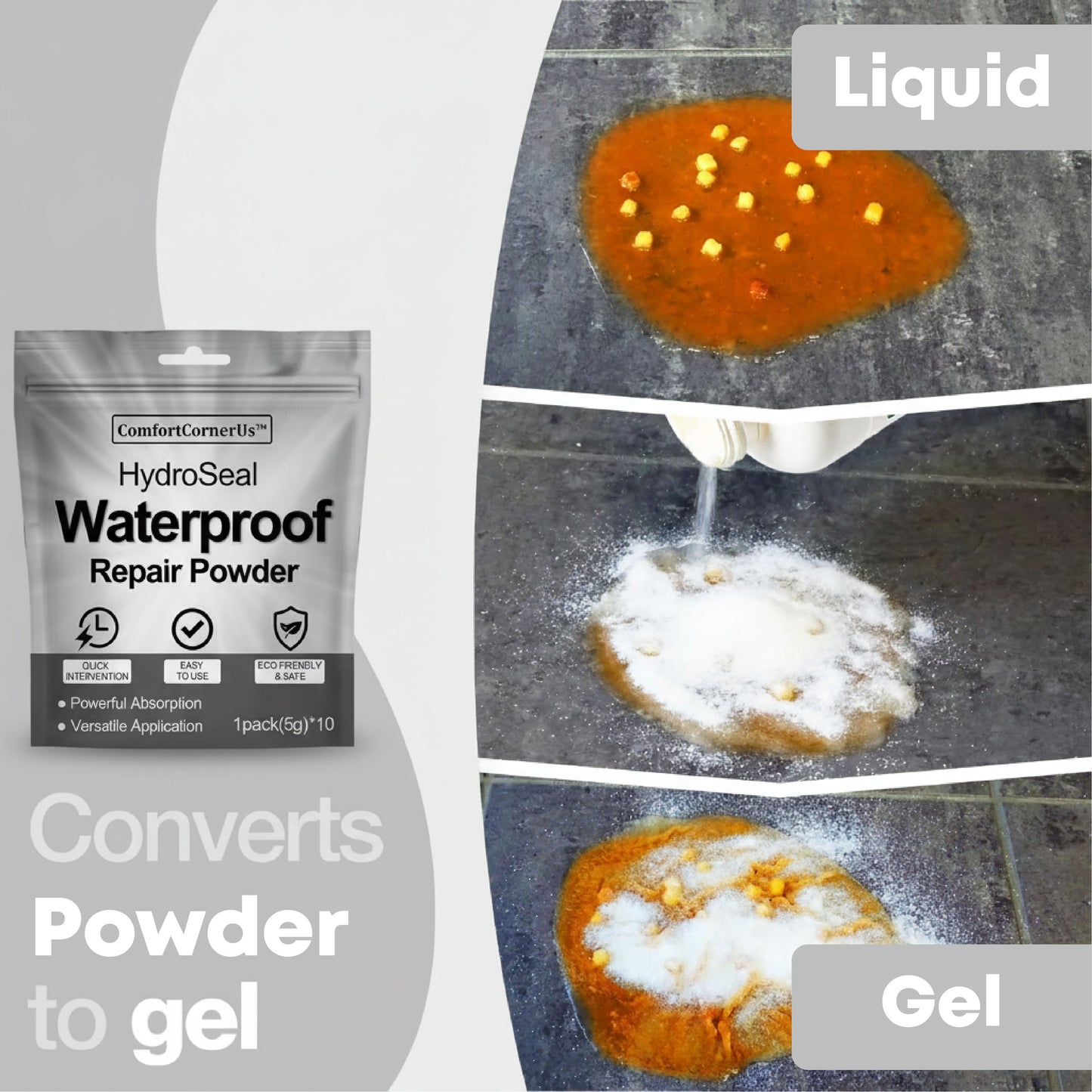 ComfortCornerUs™ HydroSeal Waterproof Repair Powder