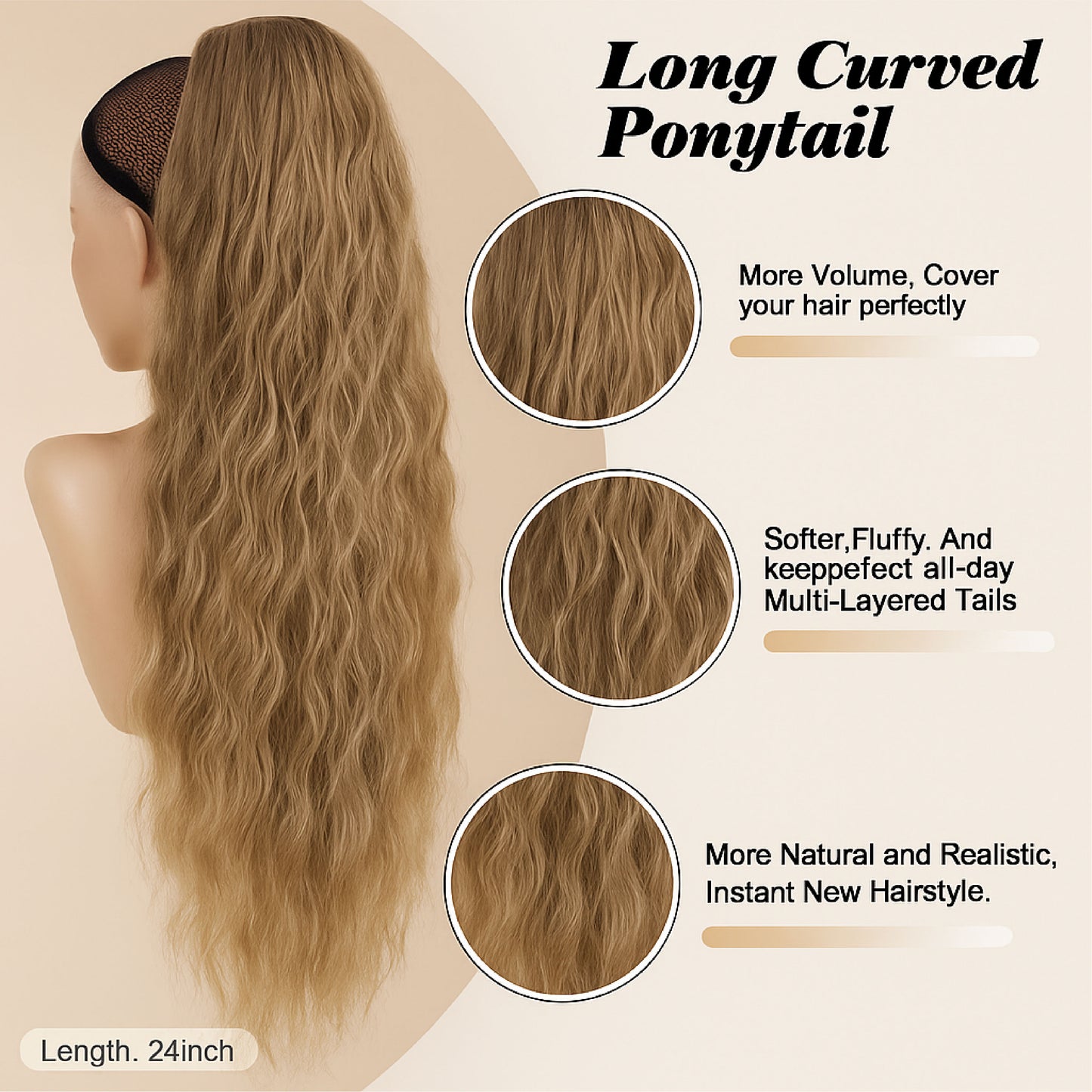 š„TikTok Hot Sellers- ComfortCornerUs⢠InstaPony Curly Extension Claw Clip