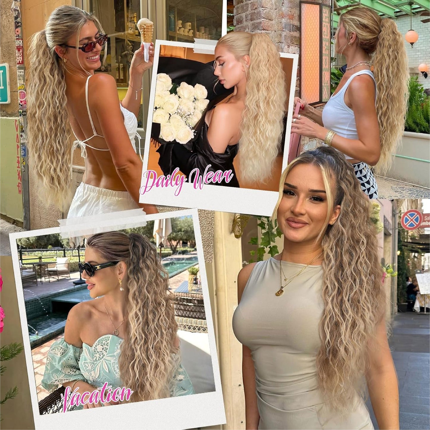 š„TikTok Hot Sellers- ComfortCornerUs⢠InstaPony Curly Extension Claw Clip