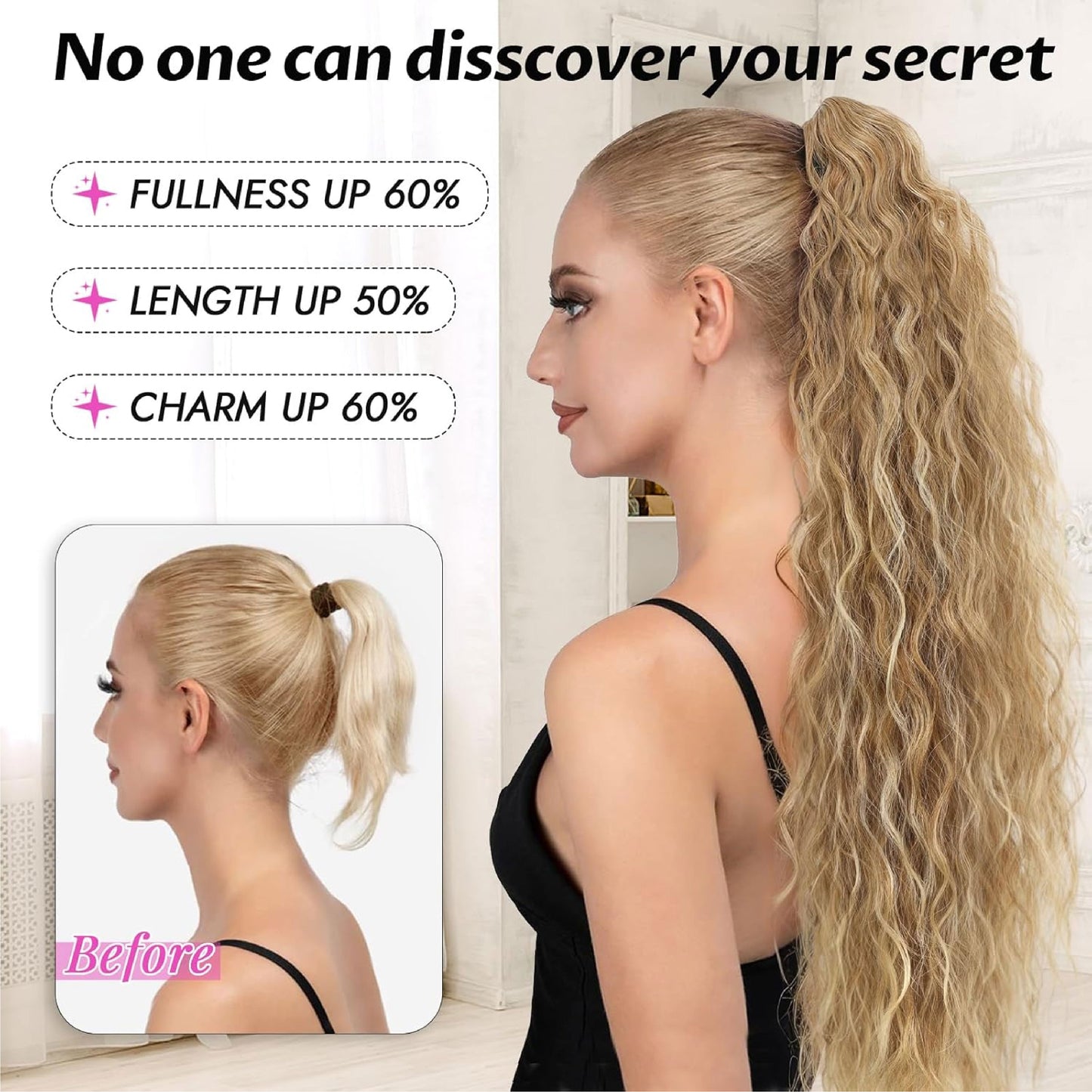 š„TikTok Hot Sellers- ComfortCornerUs⢠InstaPony Curly Extension Claw Clip