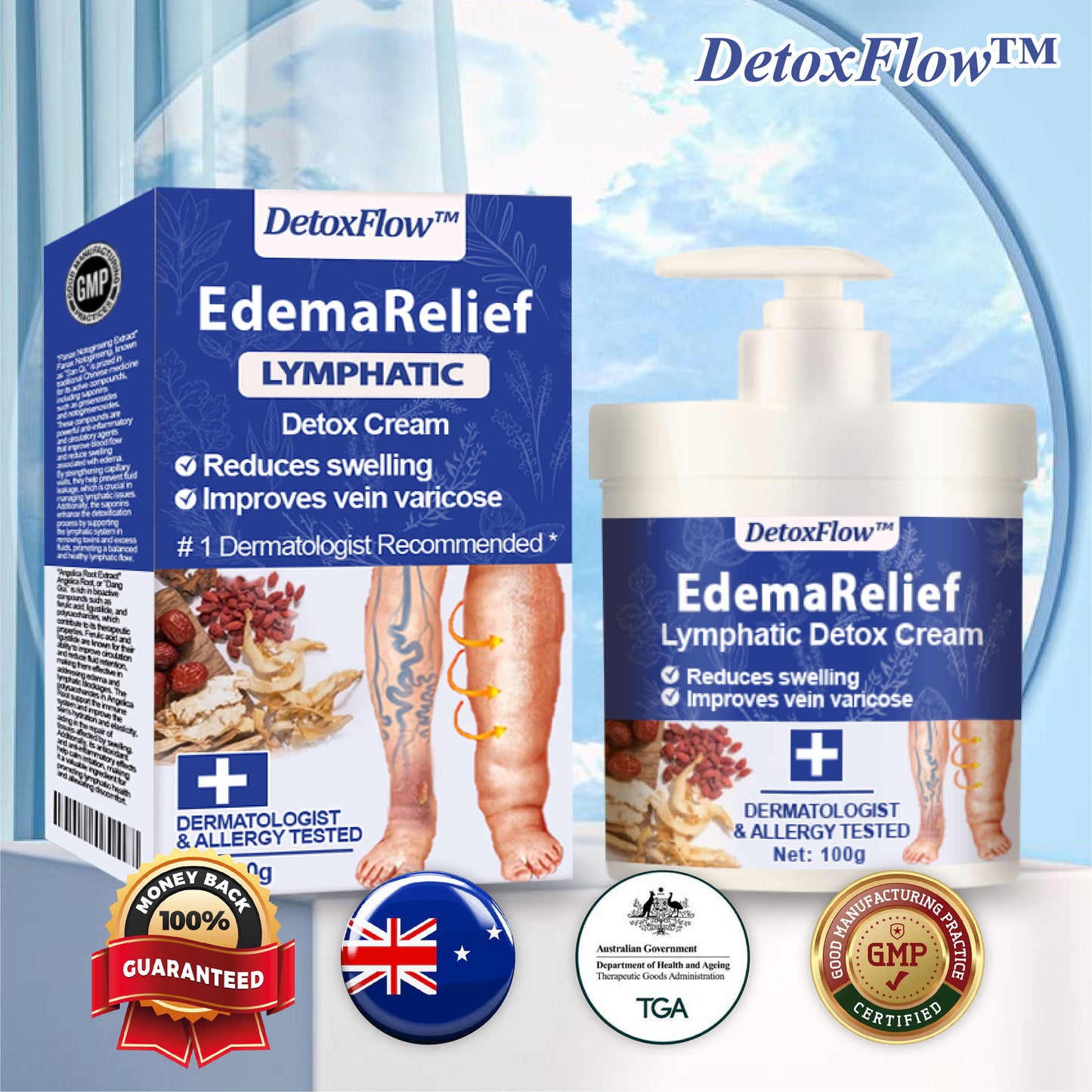 DetoxFlow™ EdemaRelief Lymphatic Detox Cream