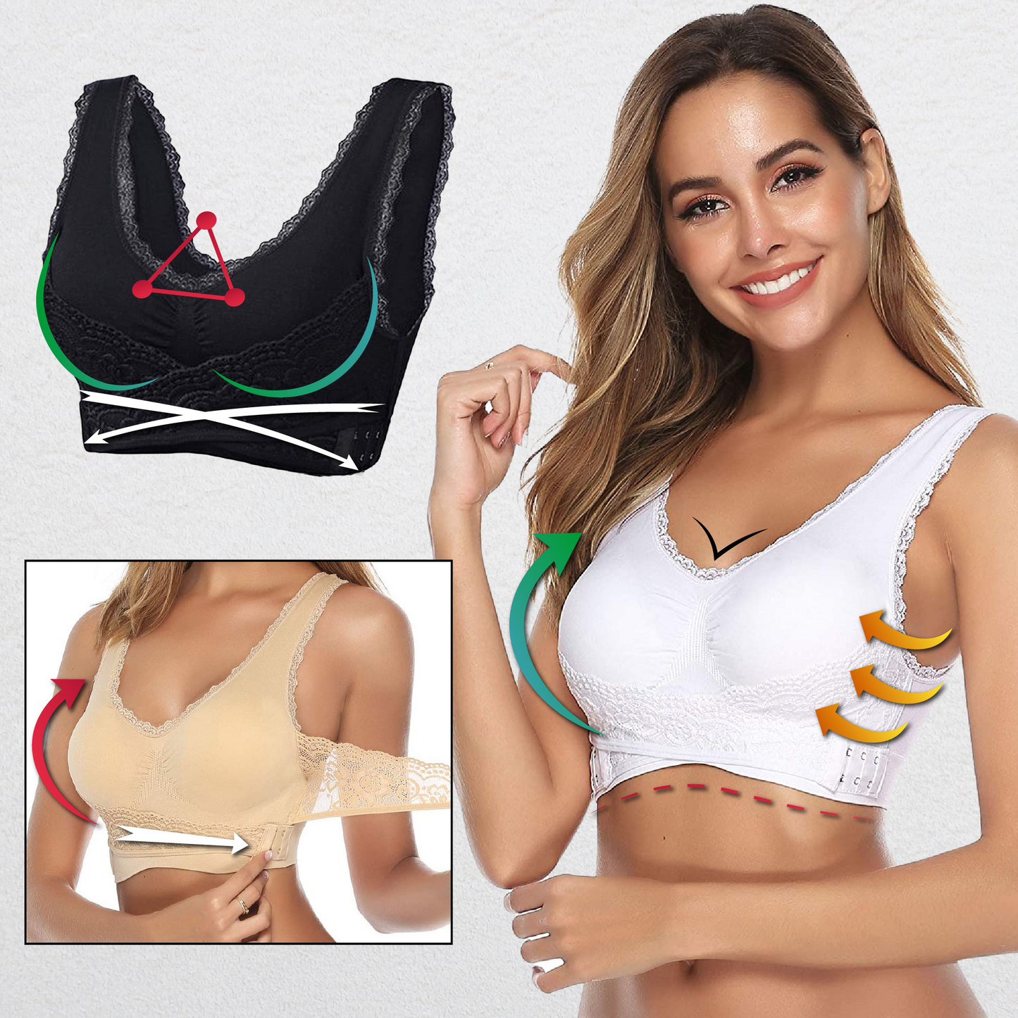 ScupltFitPro™ Front Cross Push-Up Comfy Bra