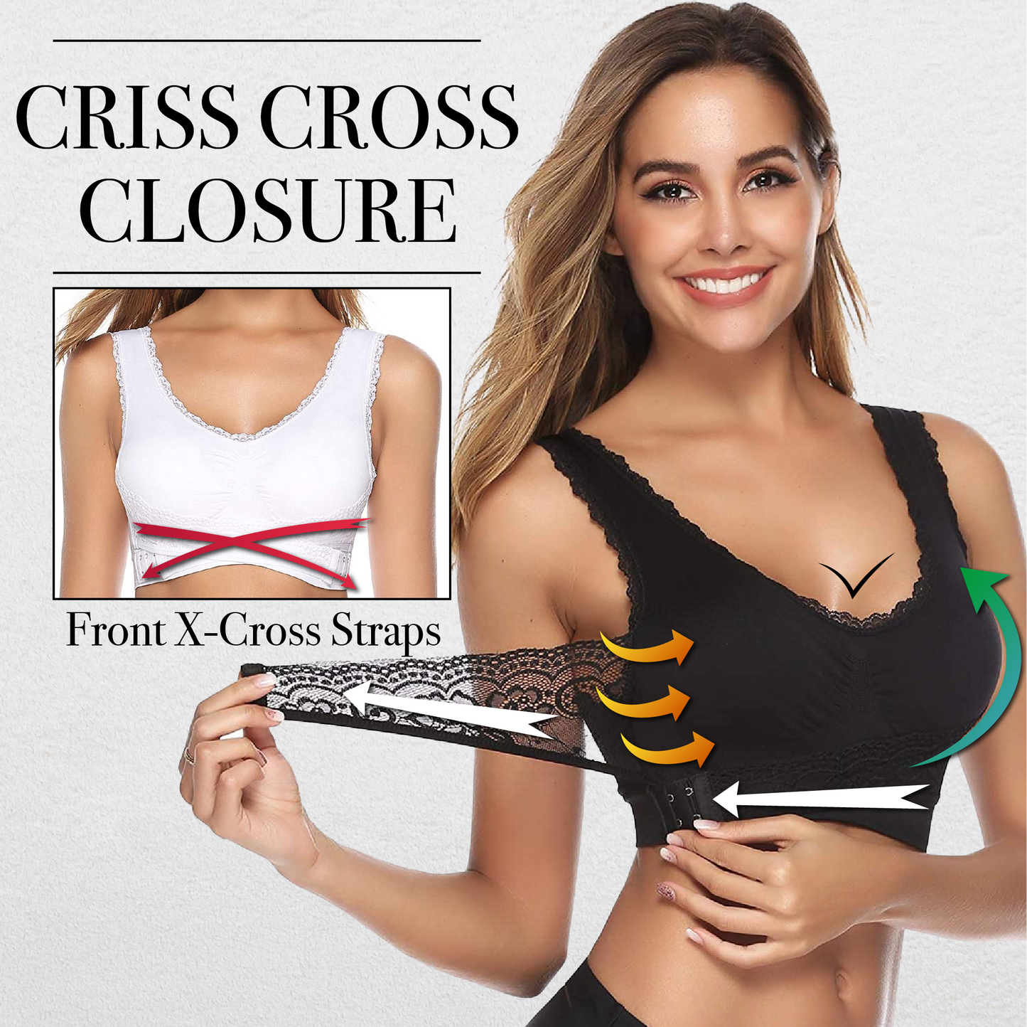 ScupltFitPro™ Front Cross Push-Up Comfy Bra
