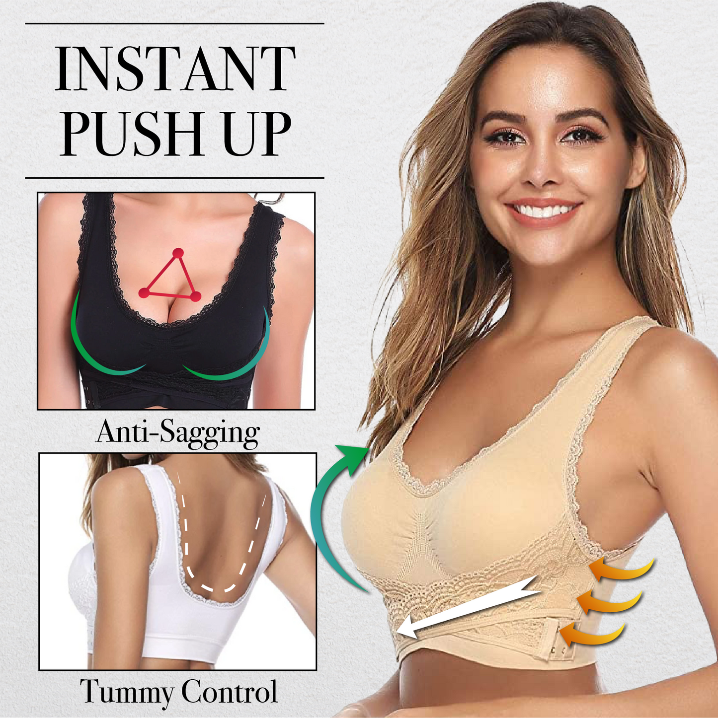 ScupltFitPro™ Front Cross Push-Up Comfy Bra