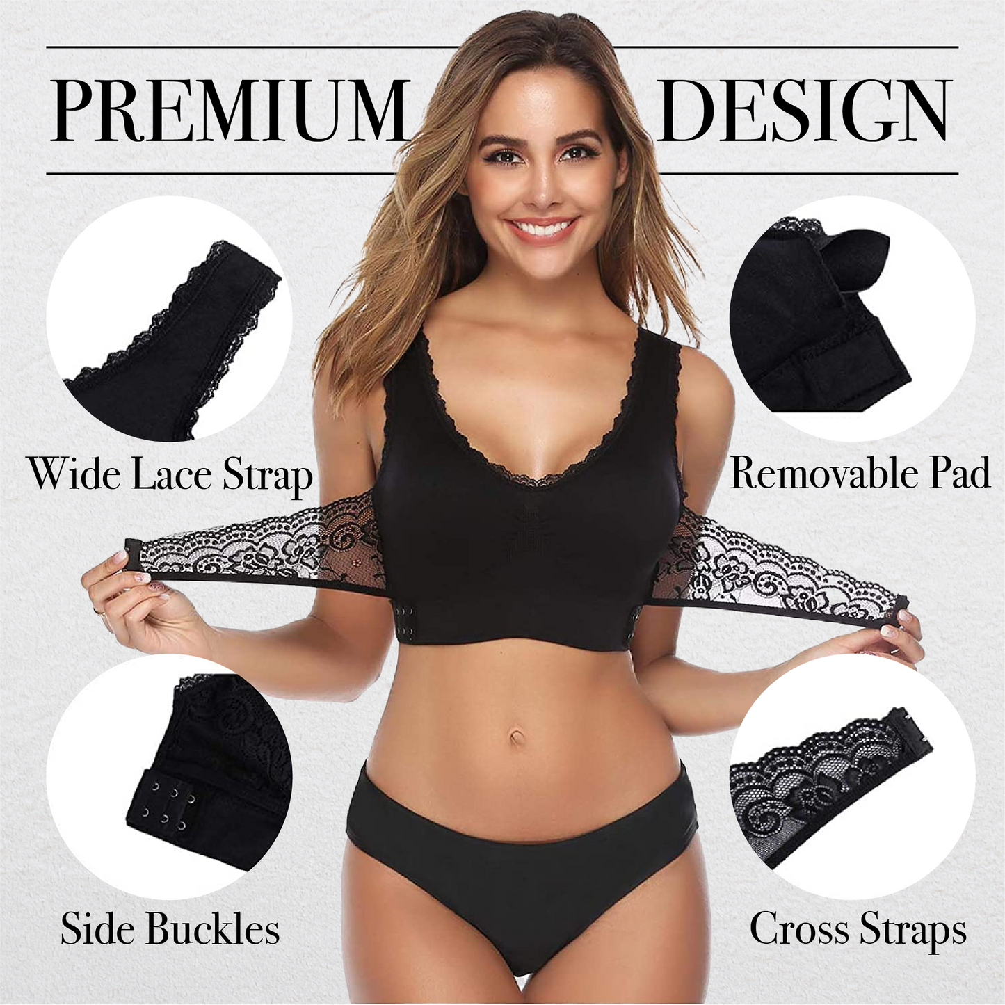 ScupltFitPro™ Front Cross Push-Up Comfy Bra