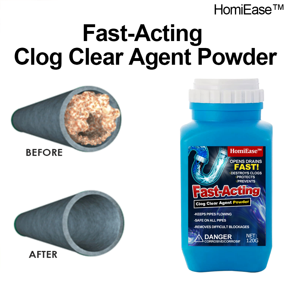 HomiEase™ Fast-Acting Clog Clear Agent Powder