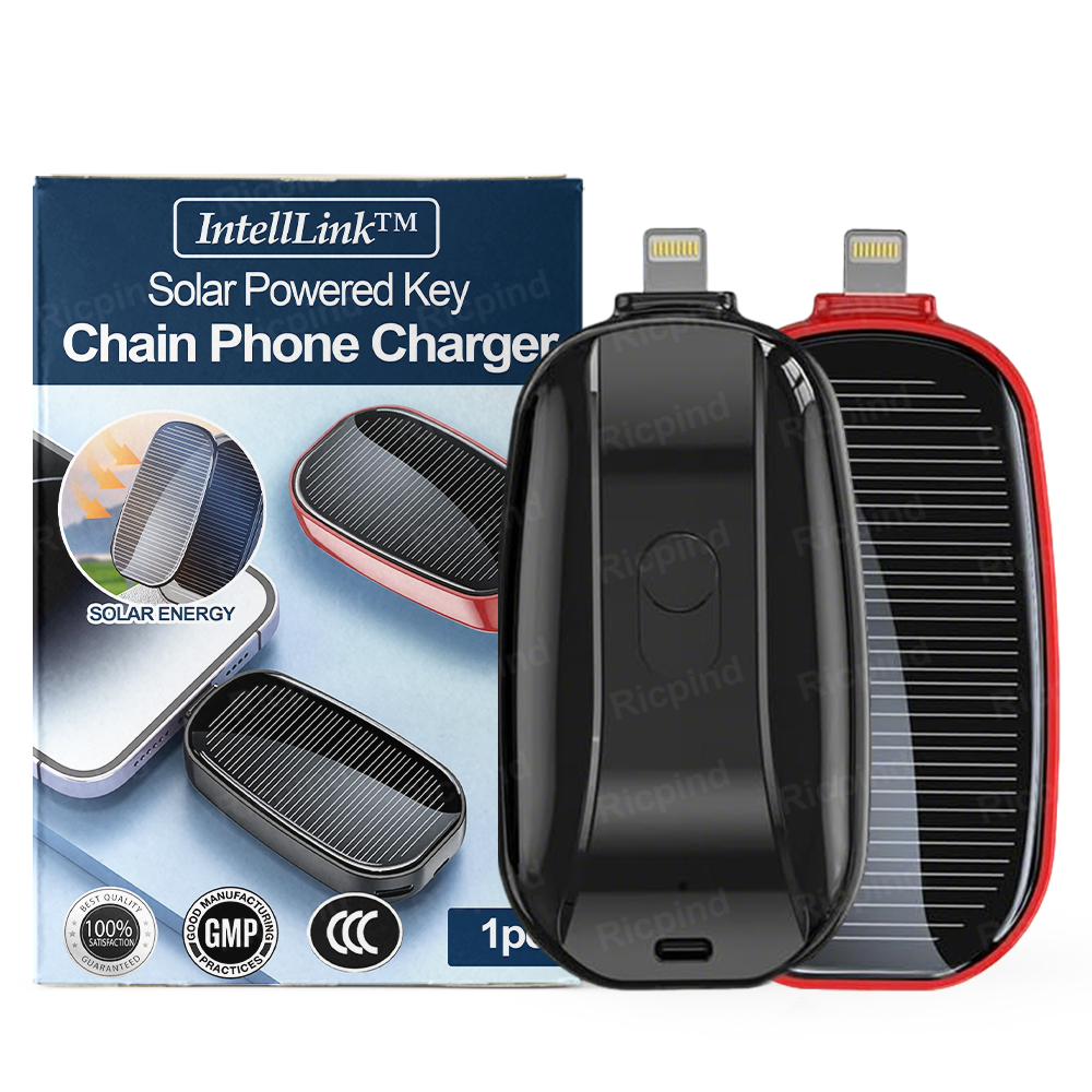 IntellLink™ Solar Powered Key Chain Phone Charger