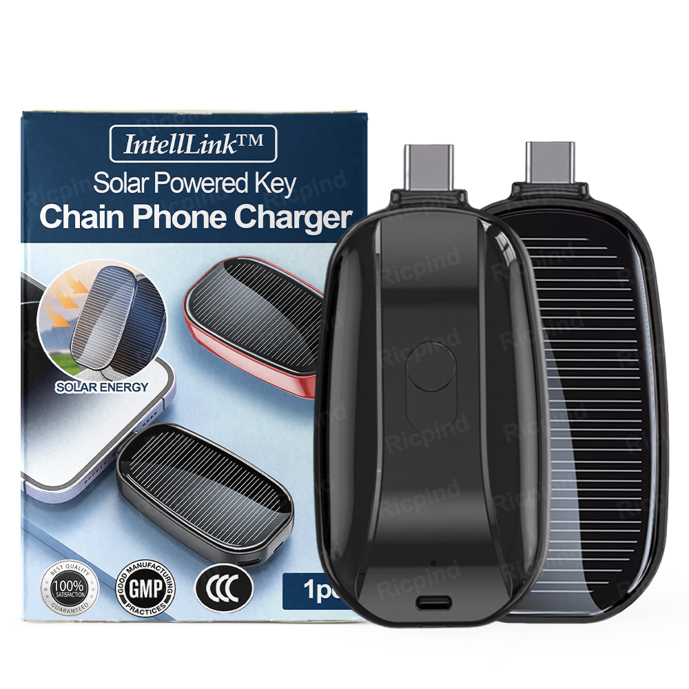 IntellLink™ Solar Powered Key Chain Phone Charger