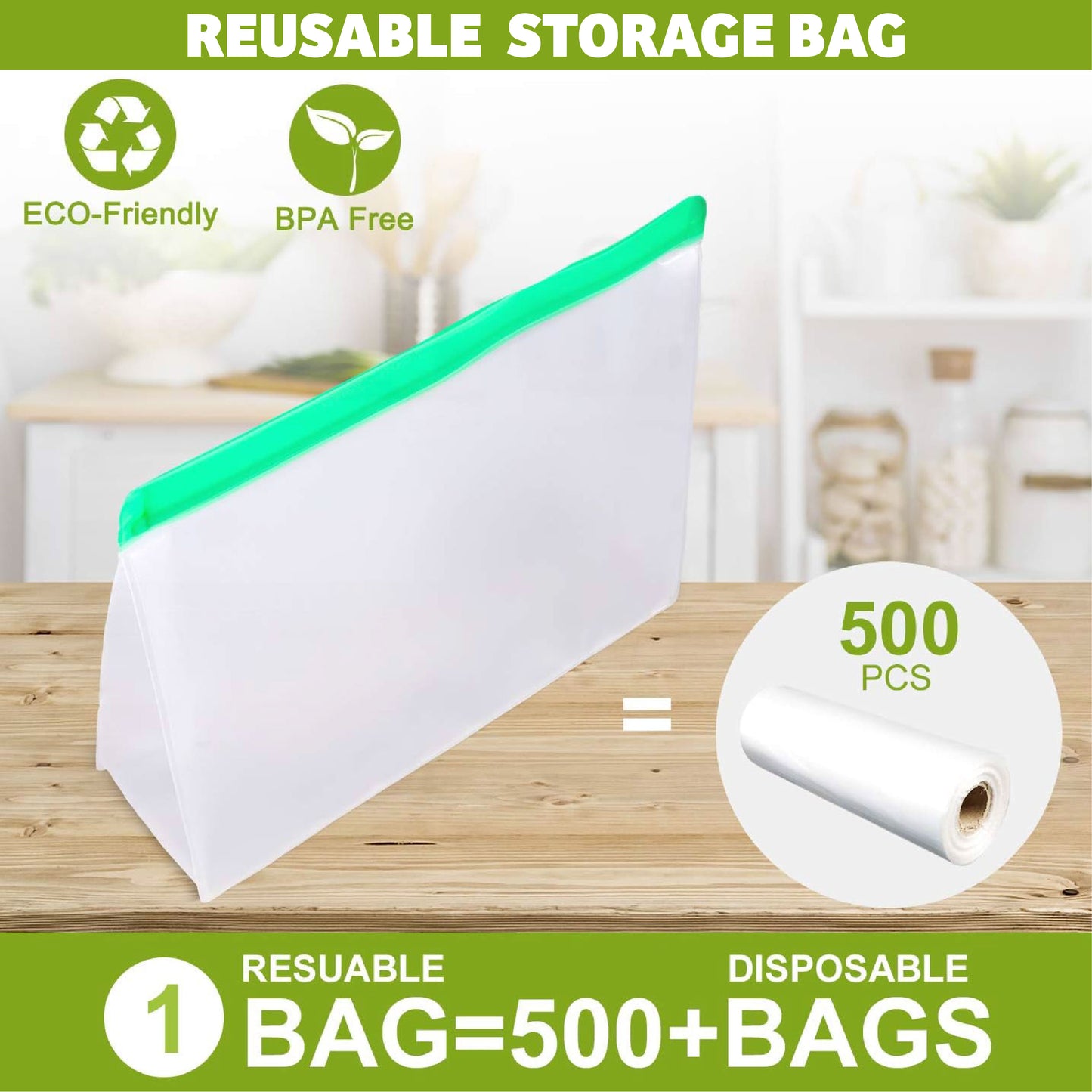 2025🍞 KitchenHarbor™ Reusable Silicone Food Zip Bags