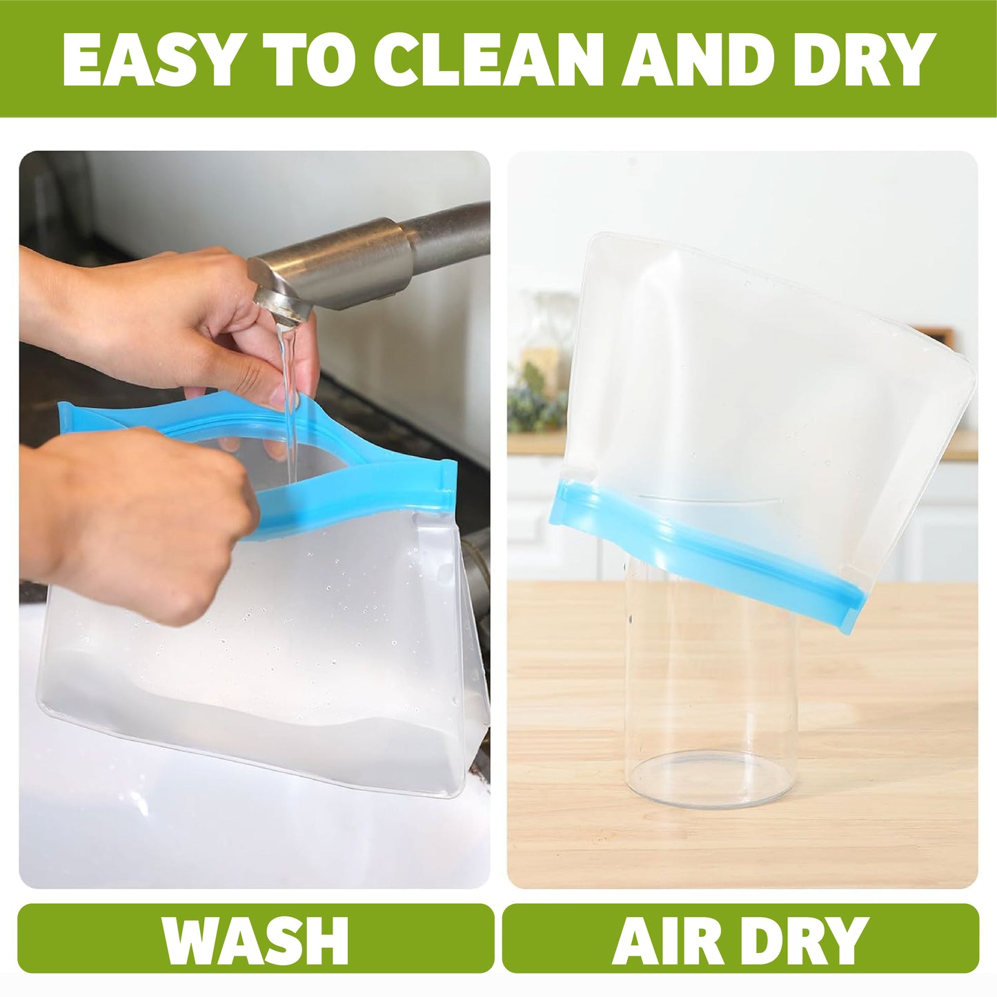 2025🍞 KitchenHarbor™ Reusable Silicone Food Zip Bags
