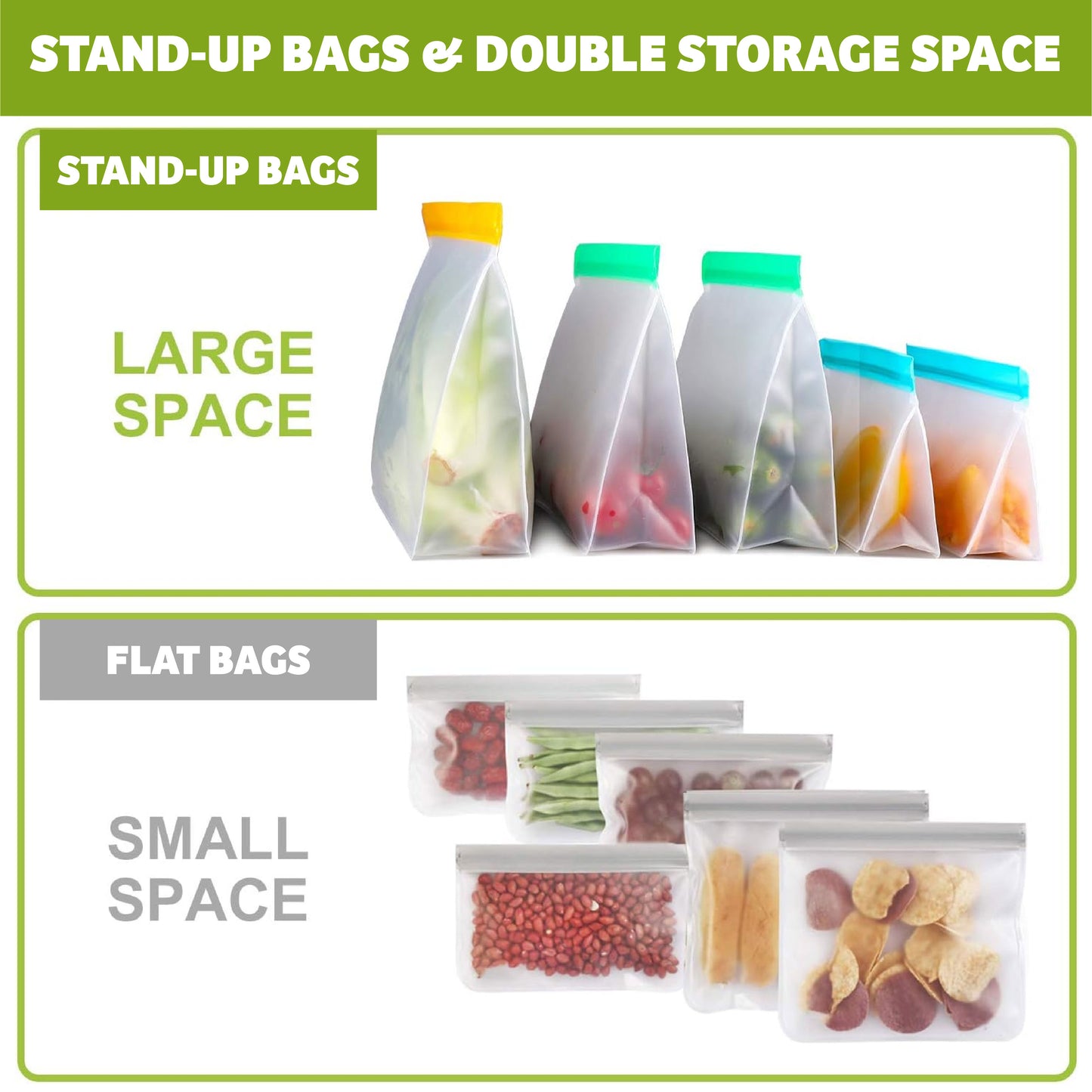2025🍞 KitchenHarbor™ Reusable Silicone Food Zip Bags