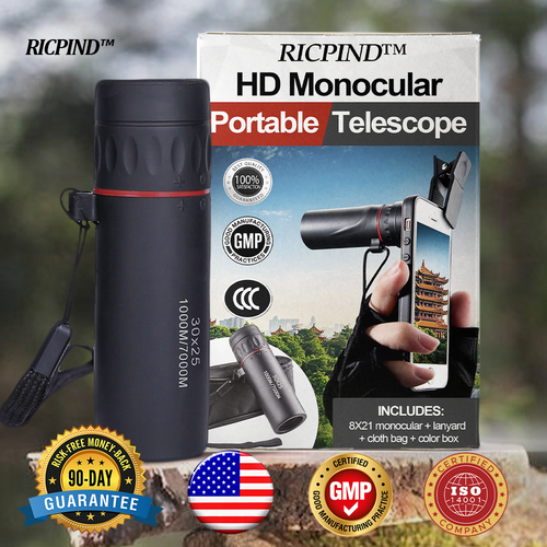 2025š RICPIND⢠HD Monocular Portable Telescope