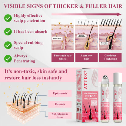 🔥TikTok Hot Sellers- ATTDX® Hair Reawaken PP405 Roll-On Serum for Women 👩