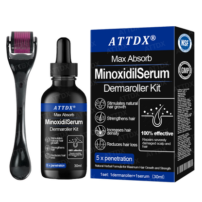 🔥TikTok Hot Sellers- ATTDX® Max Absorb MinoxidilSerum Dermaroller Kit