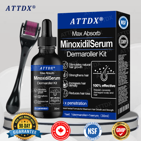 🔥TikTok Hot Sellers- ATTDX® Max Absorb MinoxidilSerum Dermaroller Kit