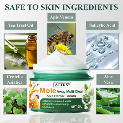 ATTDX® Mole Away Multi-Clear Apis Herbal Cream