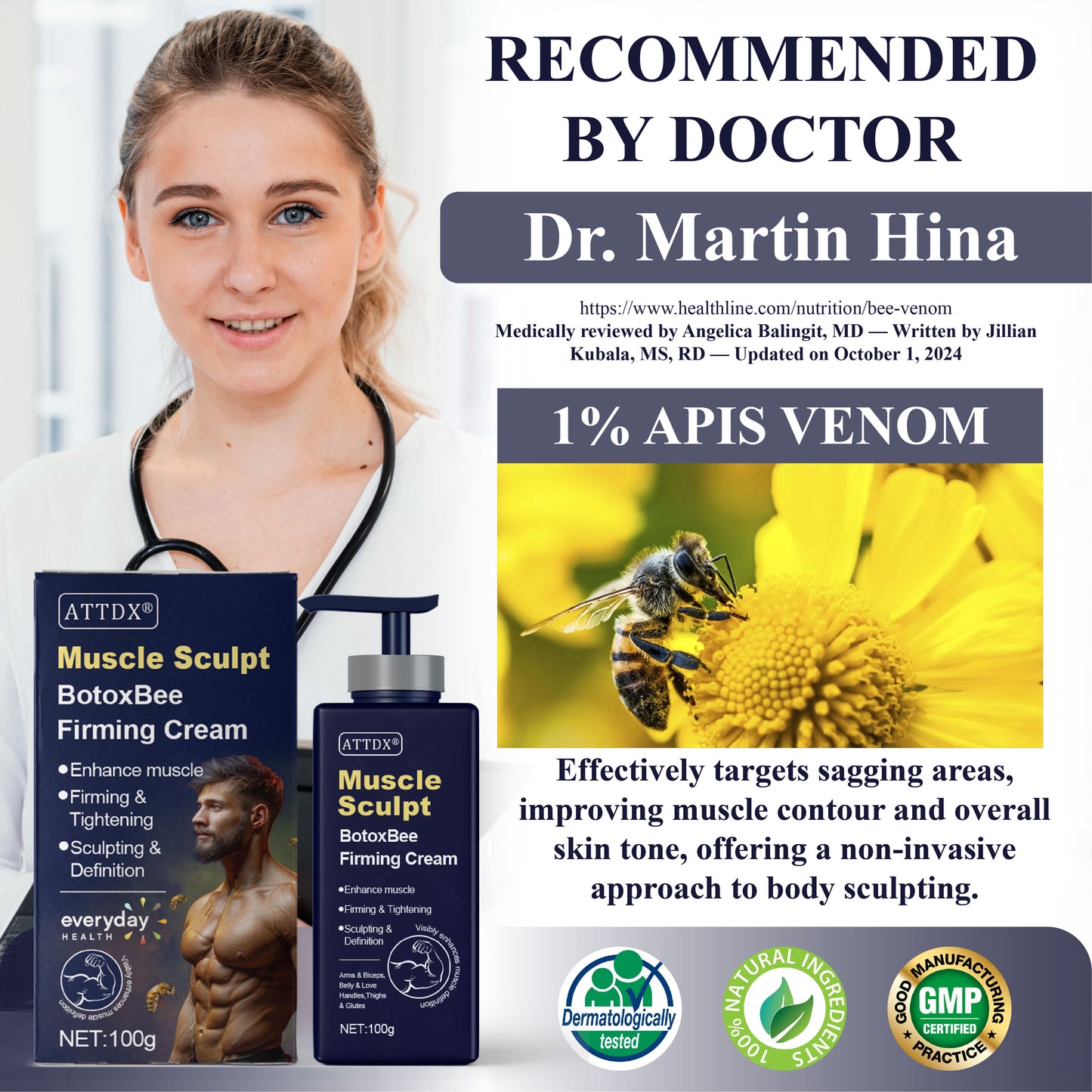 ATTDX® Muscle Sculpt BotoxBee Firming Cream