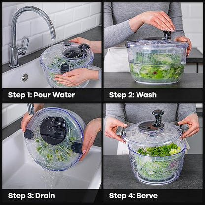 ComfortCornerUs™ 3-in-1 Quick-Dry Salad Spinner