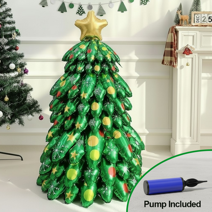 ComfortCornerUs™ 3D Inflatable Xmas Tree Foil Balloon Set