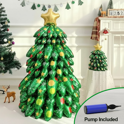 ComfortCornerUs™ 3D Inflatable Xmas Tree Foil Balloon Set