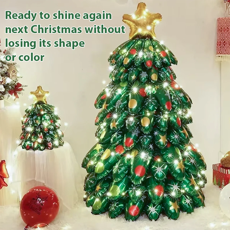 ComfortCornerUs™ 3D Inflatable Xmas Tree Foil Balloon Set