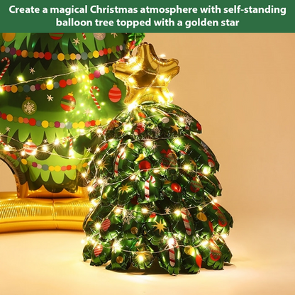 ComfortCornerUs™ 3D Inflatable Xmas Tree Foil Balloon Set