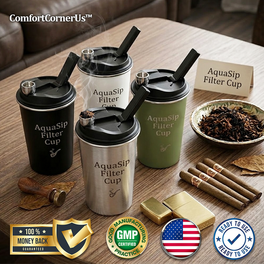 ComfortCornerUs™ AquaSip Filter Cup Alloy Tumbler
