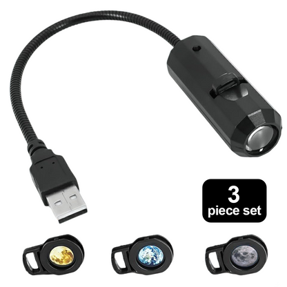 ComfortCornerUs™ AstroLens 360° USB Galaxy Projector Light