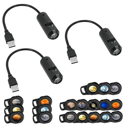 ComfortCornerUs™ AstroLens 360° USB Galaxy Projector Light