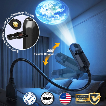 ComfortCornerUs™ AstroLens 360° USB Galaxy Projector Light