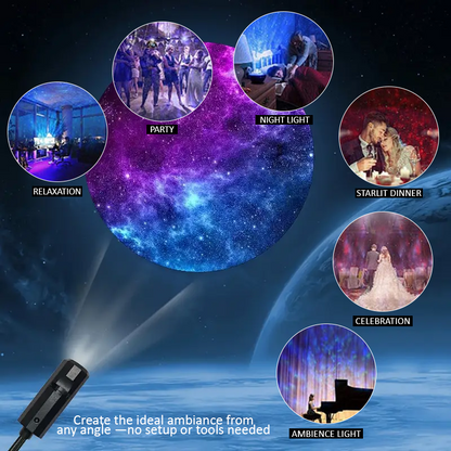 ComfortCornerUs™ AstroLens 360° USB Galaxy Projector Light