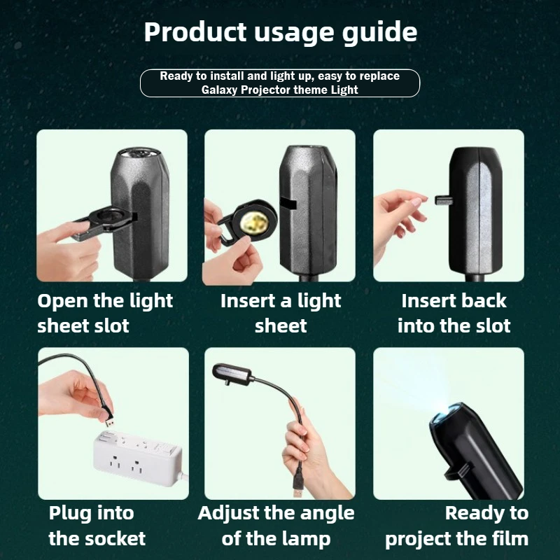 ComfortCornerUs™ AstroLens 360° USB Galaxy Projector Light