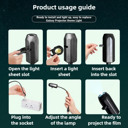 ComfortCornerUs™ AstroLens 360° USB Galaxy Projector Light