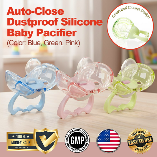 🔥TikTok Hot Sellers- ComfortCornerUs™ Auto-Close Dustproof Silicone Baby Pacifier