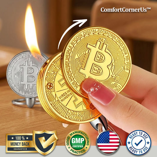 ComfortCornerUs™ Bitcoin Metal Keychain Lighter