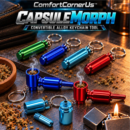 ComfortCornerUs™ CapsuleMorph Convertible Alloy Keychain Tool