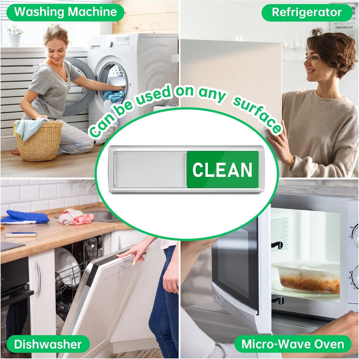 ComfortCornerUs™ CleanDirty Magnetic Dishwasher Sign