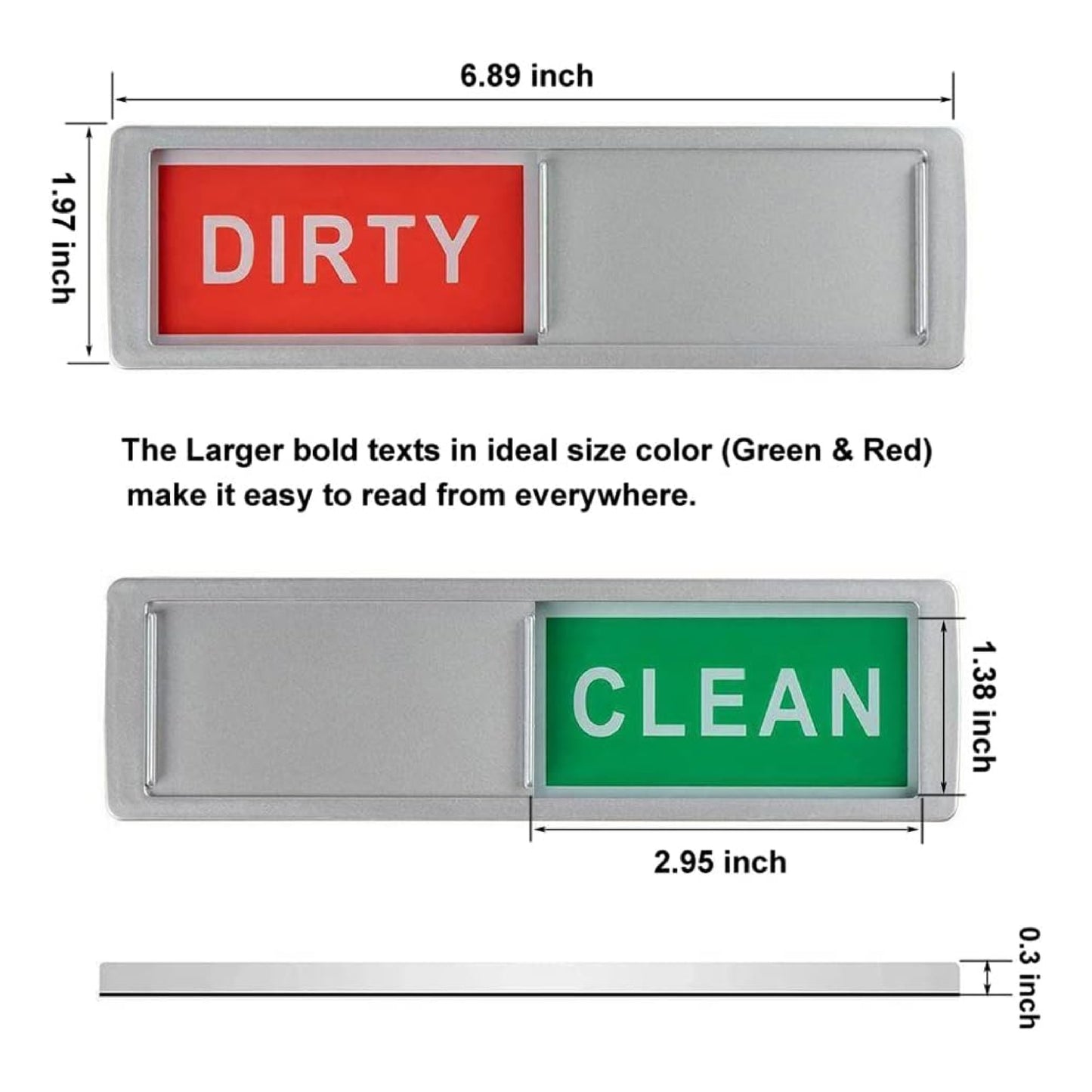 ComfortCornerUs™ CleanDirty Magnetic Dishwasher Sign