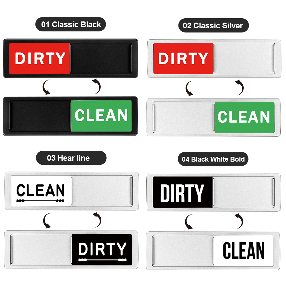 ComfortCornerUs™ CleanDirty Magnetic Dishwasher Sign