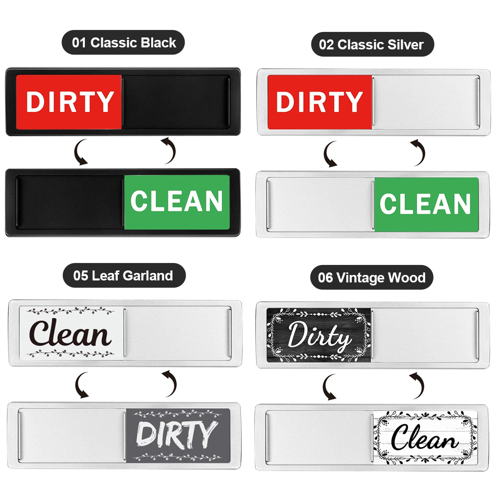 ComfortCornerUs™ CleanDirty Magnetic Dishwasher Sign